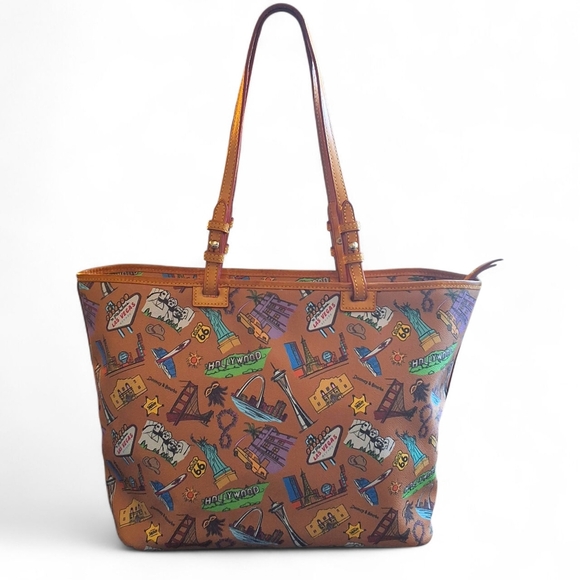 Dooney & Bourke It Collection Americana Landmark Zip Top Tote - Picture 3 of 14